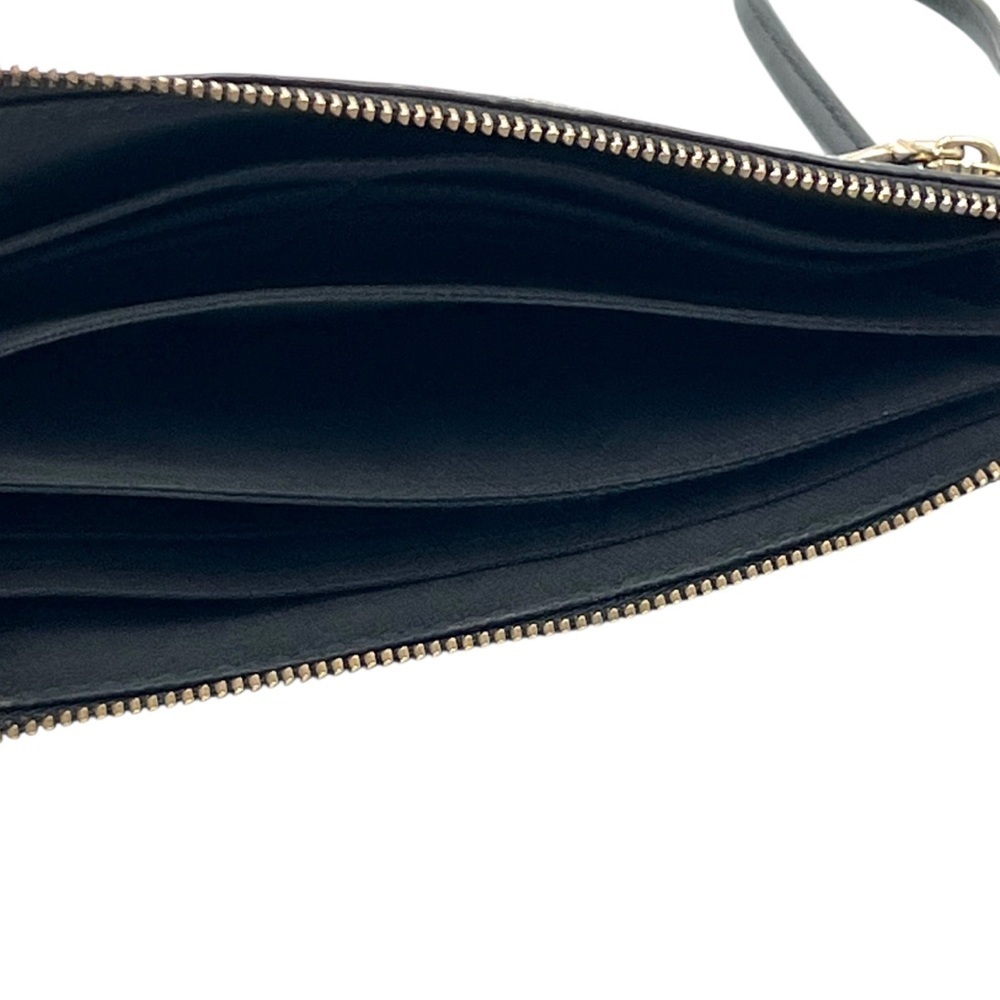 Coach Black Pebble Leather L-Zip Around Organizer Wallet Wristlet Clutch 53413 - Picture 7 of 9